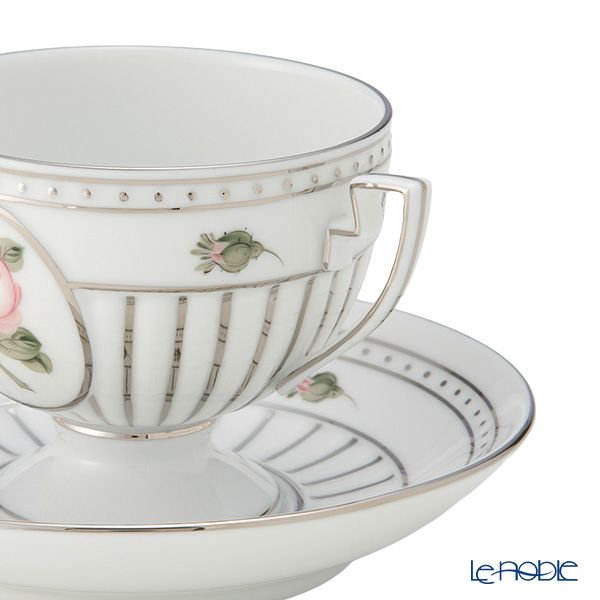 ヘレンド ウィーンのバラ プラチナ VGR-PT ティーカップ＆ソーサー 04459-0-00