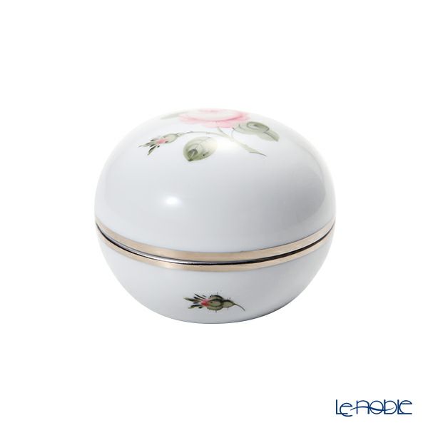 ヘレンド ウィーンのバラ プラチナ VGR-PT ラウンドボックス 8cm 06033-0-00