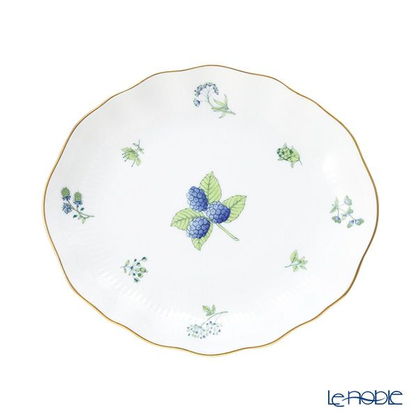 ヘレンド ハーブガーデン（イングレース） オーバルディッシュ 20cm