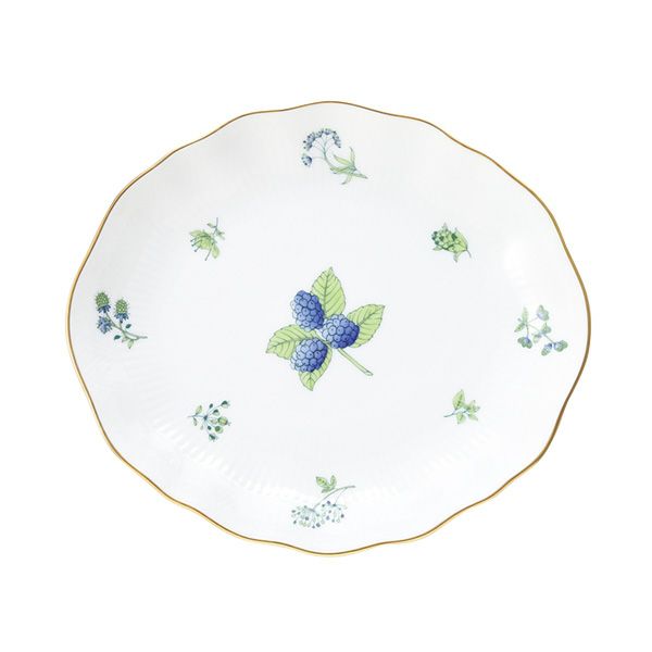 ヘレンド ハーブガーデン（イングレース） オーバルディッシュ 20cm