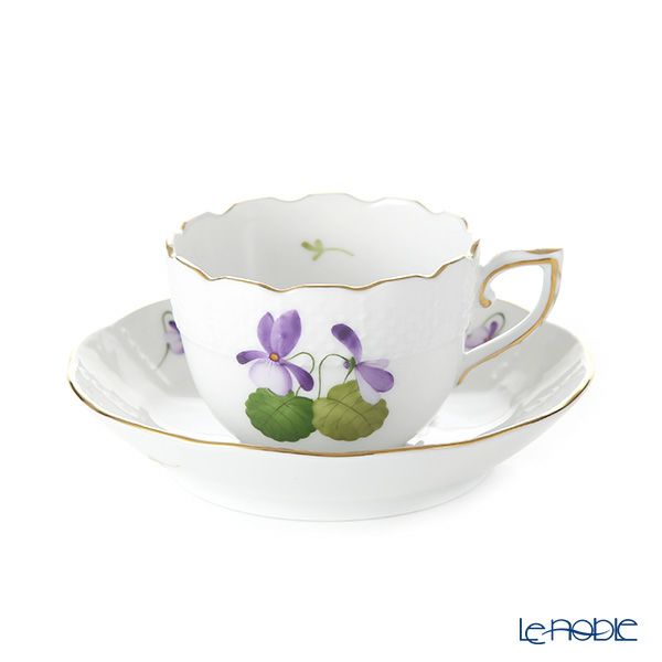 ヘレンド バイオレット（ゴールド） VIOLET 00711-0-00 モカカップ＆ソーサー 100ml