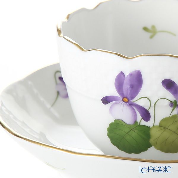 ヘレンド バイオレット（ゴールド） VIOLET 00711-0-00 モカカップ＆ソーサー 100ml