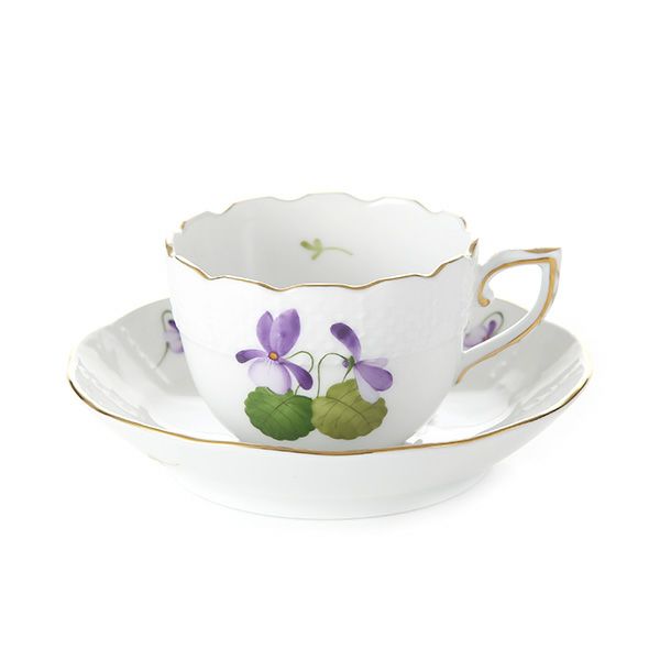 ヘレンド バイオレット（ゴールド） VIOLET 00711-0-00 モカカップ＆ソーサー 100ml