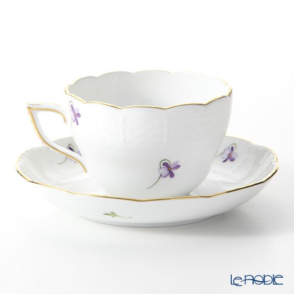 ヘレンド バイオレット（ゴールド） VIOLET 00730-0-00 ティーカップ＆ソーサー（兼用） 200ml