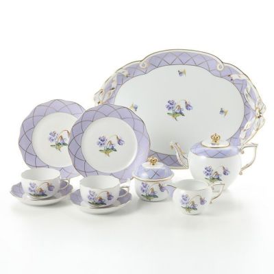 ヘレンド クラウンオブヴィクトリア VICTVT ティーセット LE200 世界