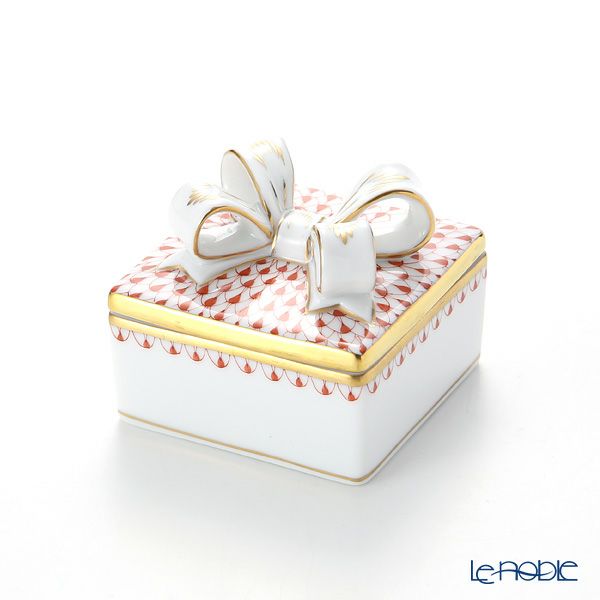 ヘレンド BVH-3-OR 06097-0-07 リボンボックス レッド 6.5cm