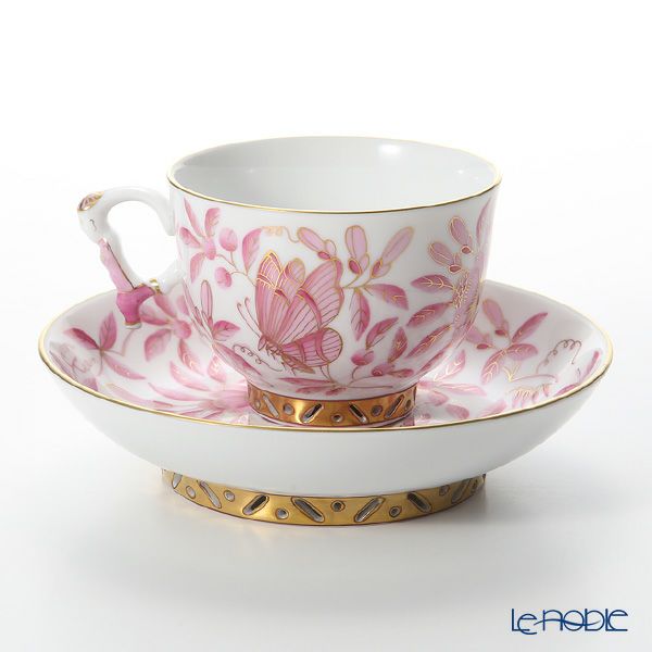 ヘレンド シノワズリ（中国趣味）東方の楽園 ピンク ZOPA 03364-0-21 マンダリン ラージカップ＆ソーサー