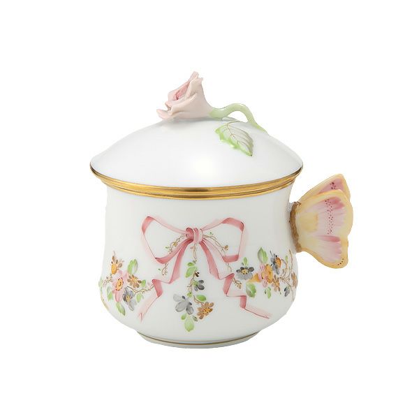 ヘレンド エデン・ローズドラジェ EDENP クリームカップ バタフライ 02385-0-91