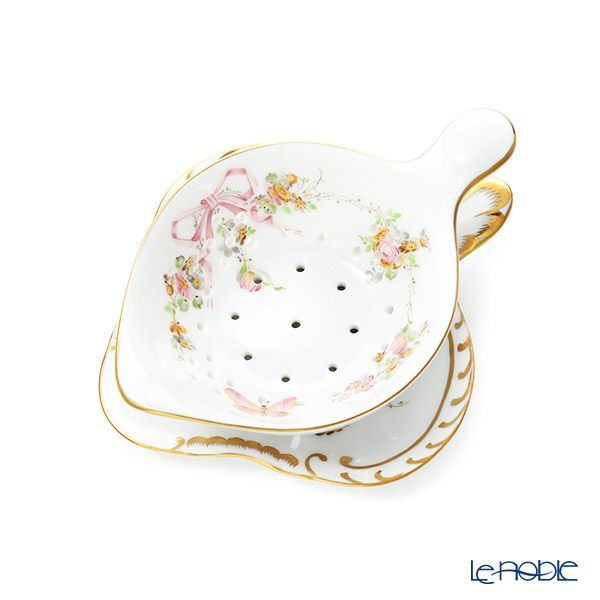 ヘレンド エデン・ローズドラジェ EDENP 02452-0-00 ティーストレーナ／トレイ