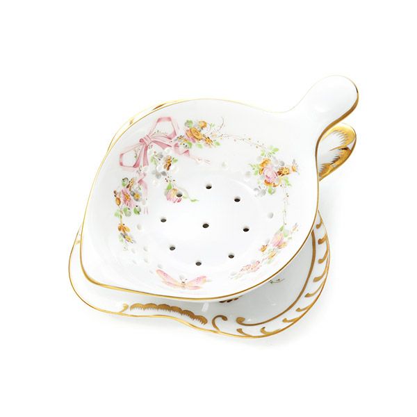 ヘレンド エデン・ローズドラジェ EDENP 02452-0-00 ティーストレーナ／トレイ