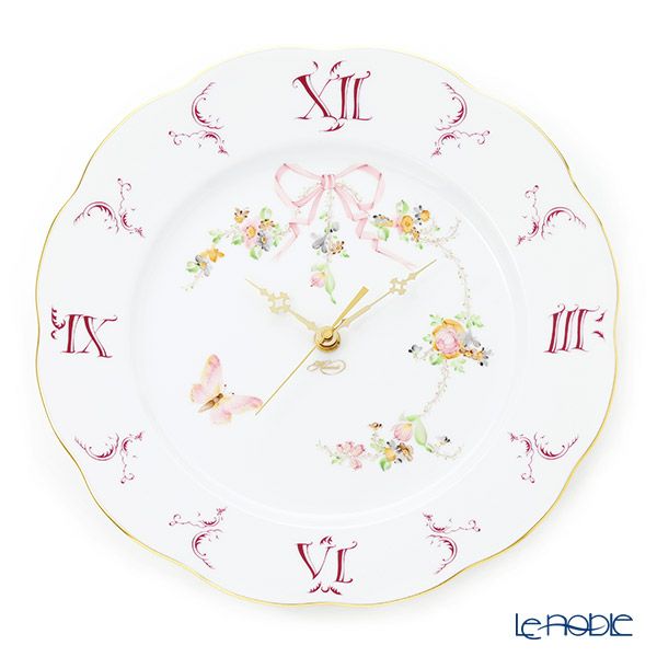 ヘレンド エデン・ローズドラジェ EDENP 20527-0-47 ウォールクロック 28.5cm