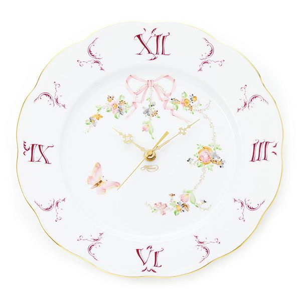 ヘレンド エデン・ローズドラジェ EDENP 20527-0-47 ウォールクロック 28.5cm