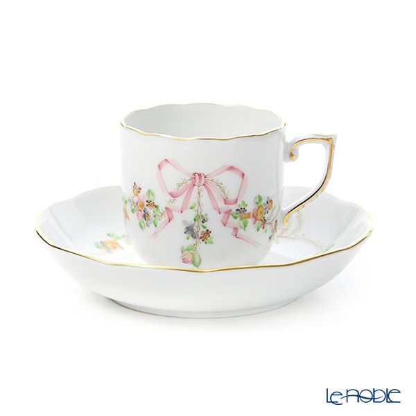 ヘレンド エデン・ローズドラジェ EDENP 20707-0-00 モカカップ＆ソーサー 150ml