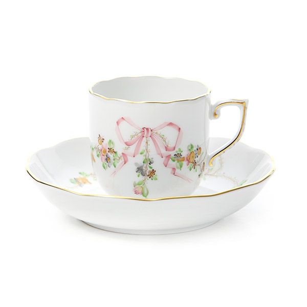 ヘレンド エデン・ローズドラジェ EDENP 20707-0-00 モカカップ＆ソーサー 150ml