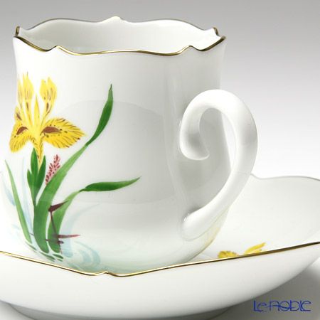 マイセン（Meissen） イエローアイリス 612110／23582 コーヒーカップ＆ソーサー 150ml