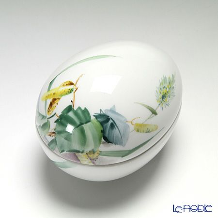 マイセン（Meissen） 森の声 614501／52282 タマゴ型ボックス 8cm