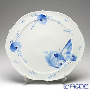 マイセン（Meissen） 青い花 614701／28511 ラウンドプラター 38.5cm