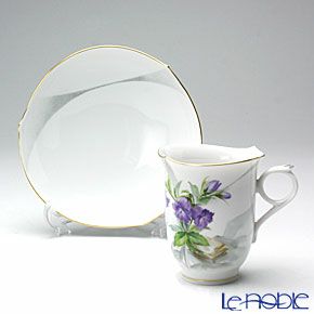 マイセン（Meissen） アルペンフローラ 616090／28582 コーヒーカップ＆ソーサー 180ml Motiv No.1 つりがね草