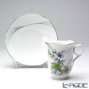 マイセン（Meissen） アルペンフローラ 616090／28582 コーヒーカップ＆ソーサー 180ml Motiv No.3 ゼラニウム