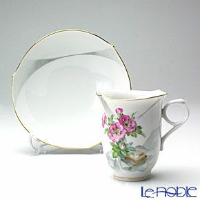 マイセン（Meissen） アルペンフローラ 616090／28582 コーヒーカップ＆ソーサー 180ml Motiv No.4 アルペンローズ