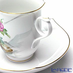 マイセン（Meissen） アルペンフローラ 616090／28582 コーヒーカップ＆ソーサー 180ml Motiv No.4 アルペンローズ