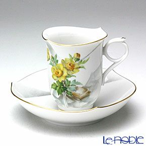 マイセン（Meissen） アルペンフローラ 616090／28582 コーヒーカップ＆ソーサー 180ml Motiv No.6 ピータービアード