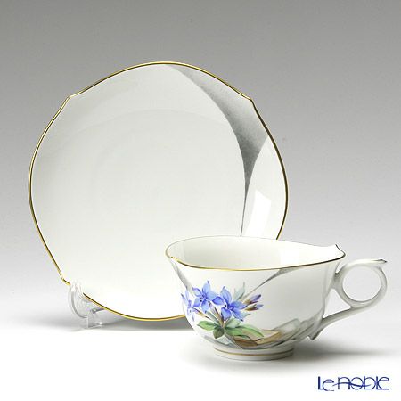 マイセン（Meissen） アルペンフローラ 616090／28633／02 ティーカップ＆ソーサー 170ml Motiv No.2 リンドウ