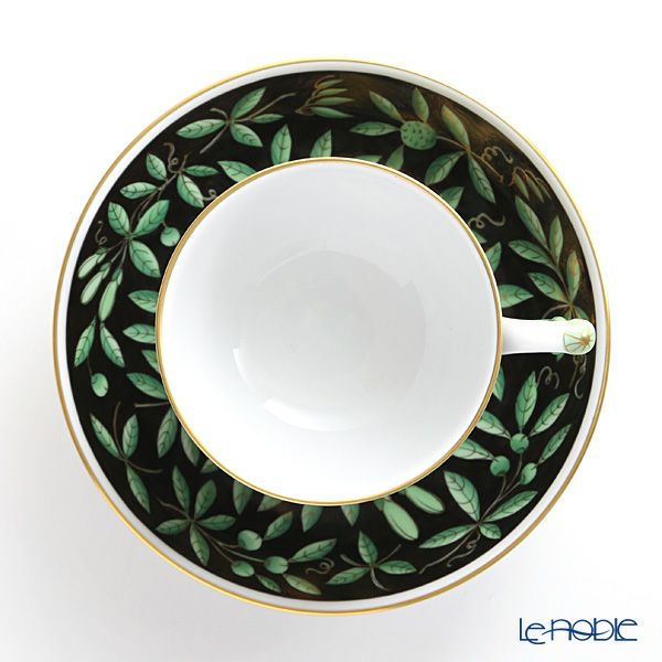 ヘレンド シノワズリ（中国趣味）東方の楽園 ブラック ZOVA-FN 03364-0-21 マンダリン ラージカップ＆ソーサー