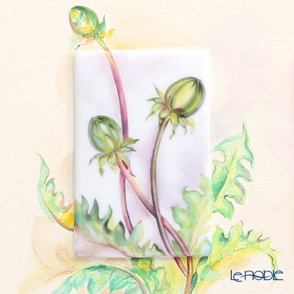 ヘレンド MID-X2 08199-0-00 ミニタイルセット フラワーズ タンポポ ペインターサイン入り