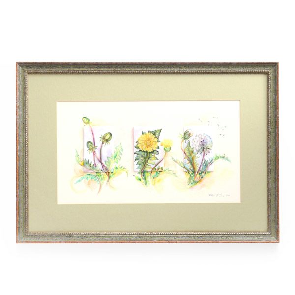 ヘレンド MID-X2 08199-0-00 ミニタイルセット フラワーズ タンポポ ペインターサイン入り