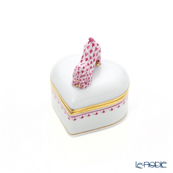 ヘレンド BVHP1 06112-0-91 ハートボックス（ドッグ） ピンク