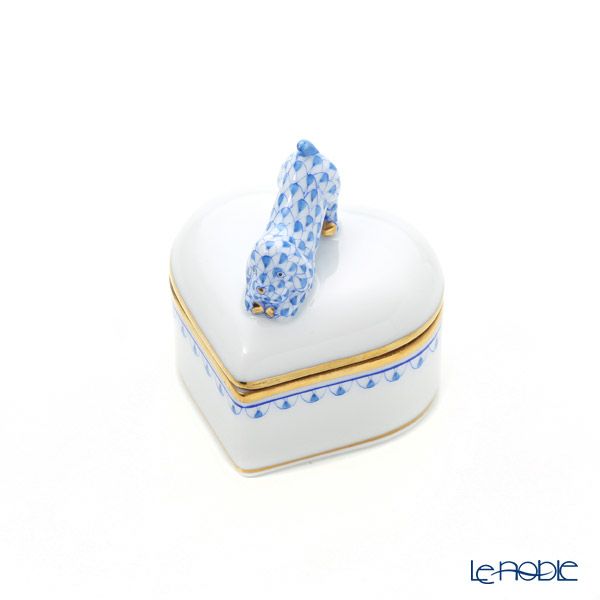 ヘレンド BVHB1 06112-0-91 ハートボックス（ドッグ） ブルー