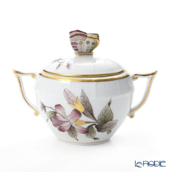 ヘレンド パステルヴィクトリア VICTF2 00472-0-17（フラワー） シュガーポット チョウ 200ml