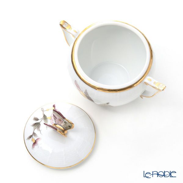 ヘレンド パステルヴィクトリア VICTF2 00472-0-17（フラワー） シュガーポット チョウ 200ml