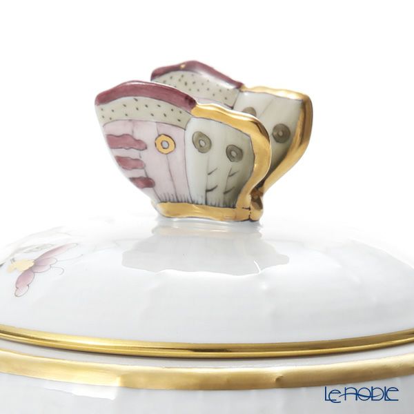 ヘレンド パステルヴィクトリア VICTF2 00472-0-17（フラワー） シュガーポット チョウ 200ml