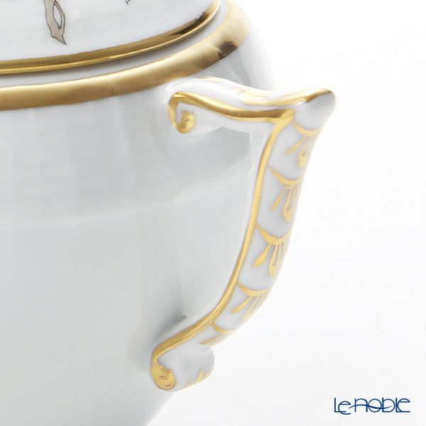 ヘレンド パステルヴィクトリア VICTF2 00472-0-17（フラワー） シュガーポット チョウ 200ml