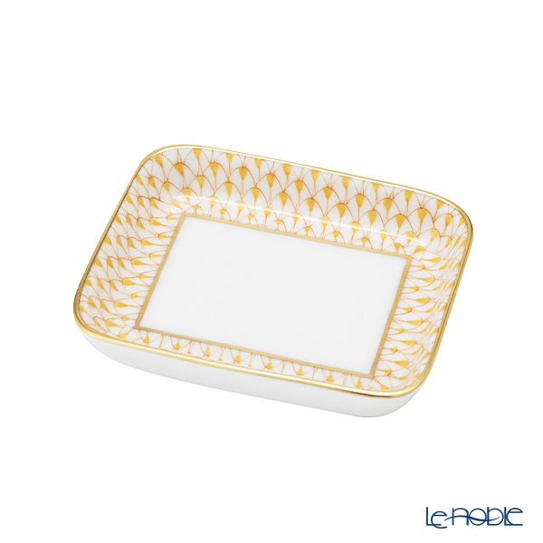 ヘレンド エカイユ イエロー VHJ オブロングトレイ 8.5×7cm 小皿／豆皿 07733-0-00