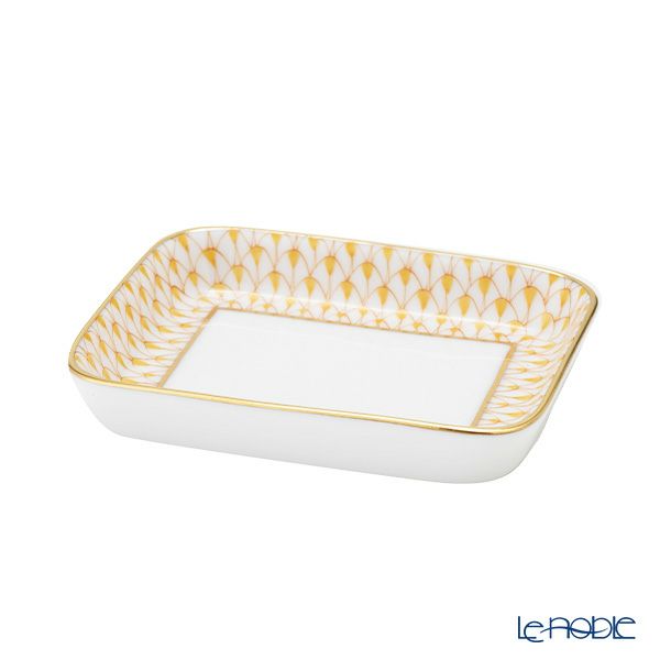 ヘレンド エカイユ イエロー VHJ オブロングトレイ 8.5×7cm 小皿／豆皿 07733-0-00