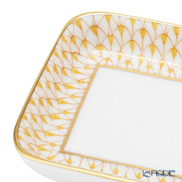 ヘレンド エカイユ イエロー VHJ オブロングトレイ 8.5×7cm 小皿／豆皿 07733-0-00