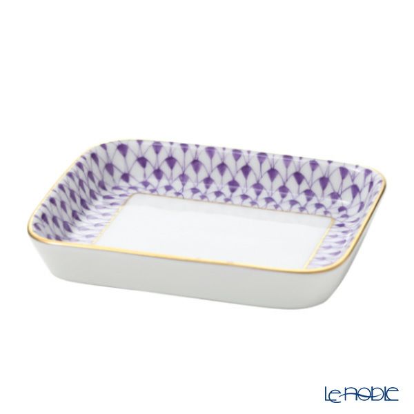 ヘレンド エカイユライラック VHL オブロングトレイ 8.5×7cm 小皿／豆皿 07733-0-00