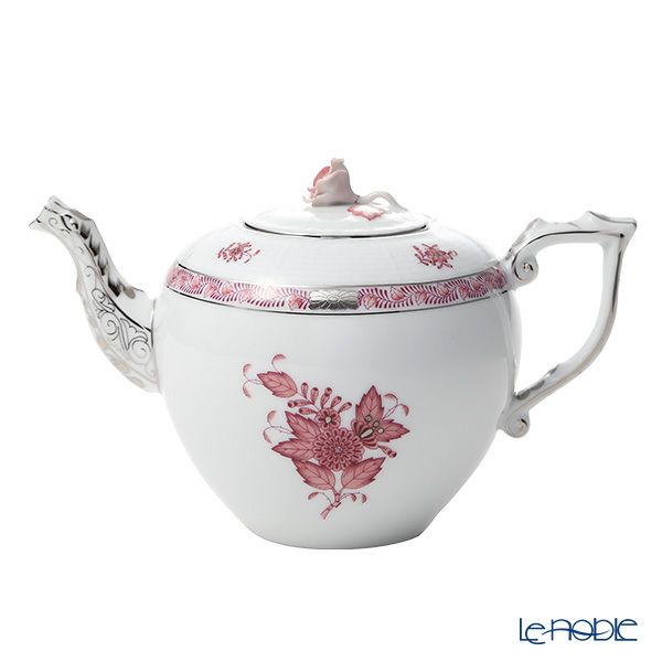 ヘレンド アポニーモーヴプラチナ AP2-PT 00606-0-09 ティーポット ローズ 800ml