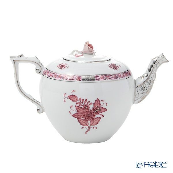 ヘレンド アポニーモーヴプラチナ AP2-PT 00606-0-09 ティーポット ローズ 800ml