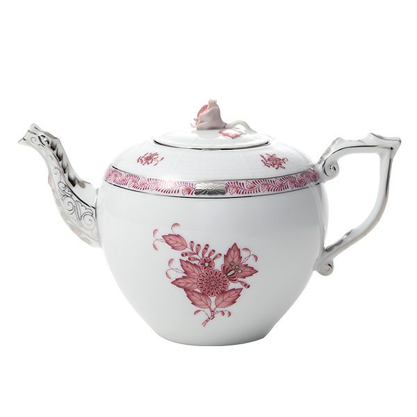 ヘレンド アポニーモーヴプラチナ AP2-PT 00606-0-09 ティーポット ローズ 800ml