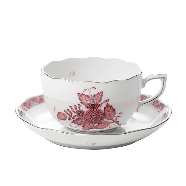 ヘレンド アポニーモーヴプラチナ AP2-PT ティーカップ＆ソーサー 200ml 00724-0-00