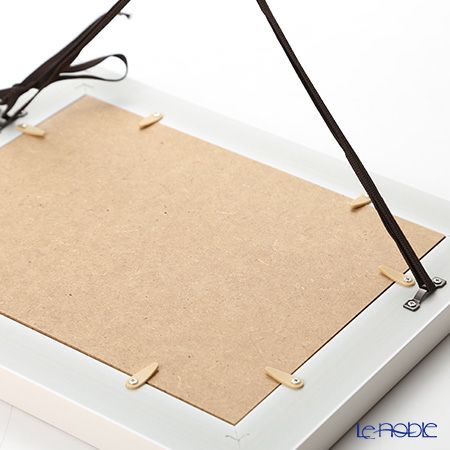 京七宝額（アートSHIPPO） 平等院 桜 額24×29.5cm ホワイト