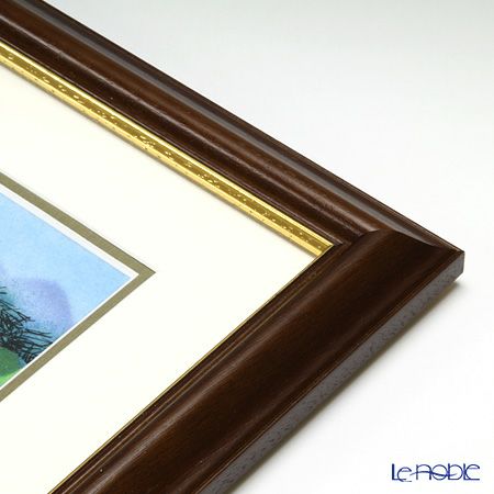 京七宝額（アートSHIPPO） 白馬の森 額こげ茶 28.5×28.5cm