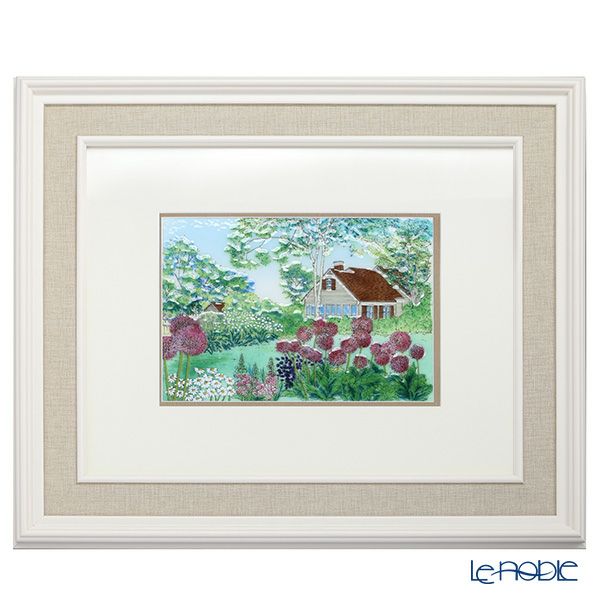 京七宝額（アートSHIPPO） アリュームの庭 額布目・アイボリー 39×46cm