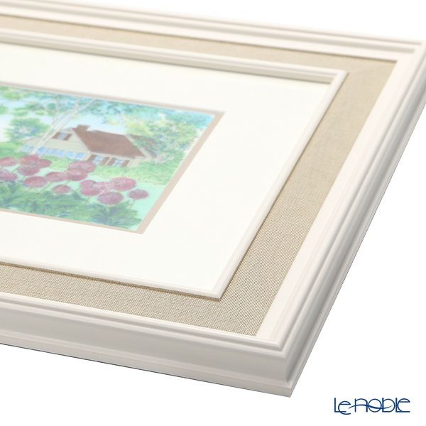 京七宝額（アートSHIPPO） アリュームの庭 額布目・アイボリー 39×46cm