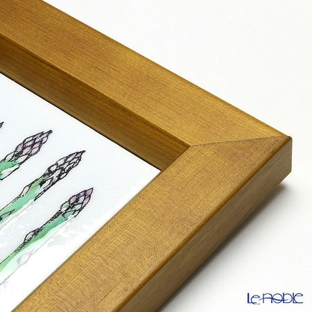 京七宝額（アートSHIPPO） ベジタブル アスパラ 額ナチュラル 16.8×16.8cm