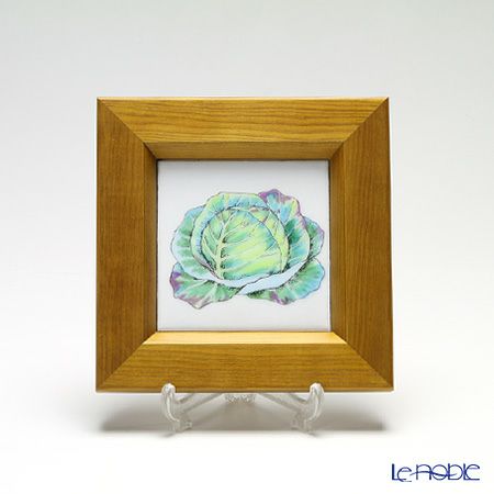 京七宝額（アートSHIPPO） ベジタブル キャベツ 額ナチュラル 16.8×16.8cm